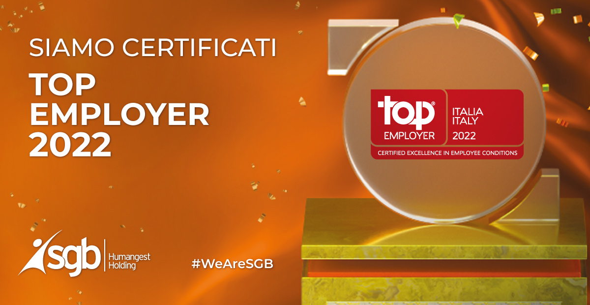 SIAMO CERTIFICATI TOP EMPLOYER 2022